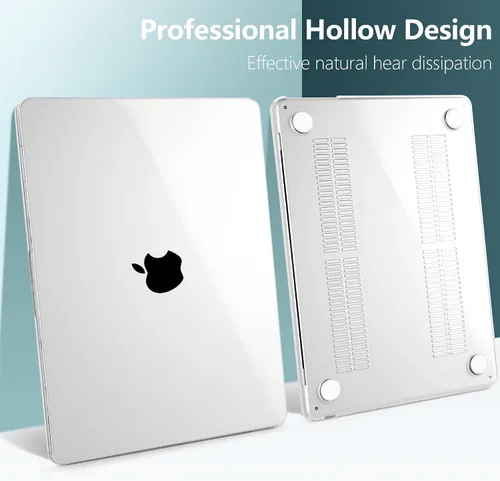 Miniatura 5 de TWOLSKOO Compatible con funda para MacBook Air M4 de 15 pulgadas versión 2025-2023 M4 A3241 M3 A3114 M2 A2941, carcasa rígida de plástico y Cristal