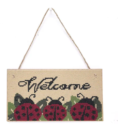 Miniatura 11 de Cartel colgante de pintura de diamante de gato 5D DIY – Colgantes de ventana de puerta de arte de taladro completo – Kit de arte de pared de jardín