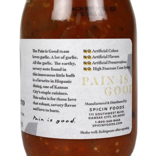Miniatura 3 de Pain is Good - Salsa de ajo habanero - 15.5 onzas - Fabricado en Estados Unidos con pimientos de cayena y habanero - Todos los ingredientes