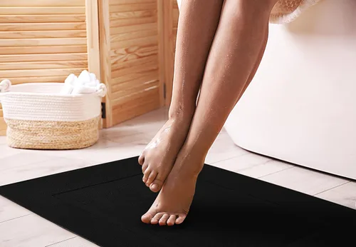 Miniatura 2 de Utopia Towels Alfombra de algodón con banda, tapetes de baño, no es una alfombra de baño, 21 por 34 pulgadas / 53.34 x 86.36 cm, 100% algodón hilado
