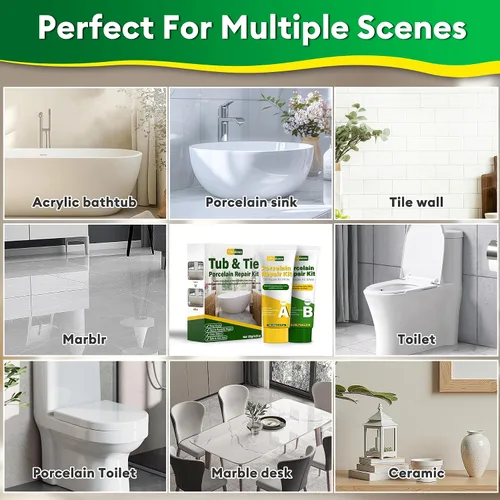 Miniatura 2 de Kit de reparación de porcelana para fregadero, kit de reparación de fregadero de porcelana, impermeable, para fibra de vidrio, porcelana, chip