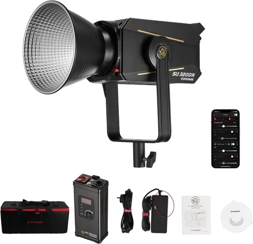 Miniatura 8 de IFOOTAGE Luz de video LED SL1 220DN, iluminación LED continua con luz diurna de 5600 K, CRI 98+, brillo 42000lux @ 3.3 ft, 8 efectos de luz, control
