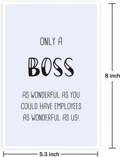 Miniatura 2 de Maravillosa tarjeta de cumpleaños de jefe, divertida tarjeta del día del jefe para líder, tarjeta de felicitación de agradecimiento