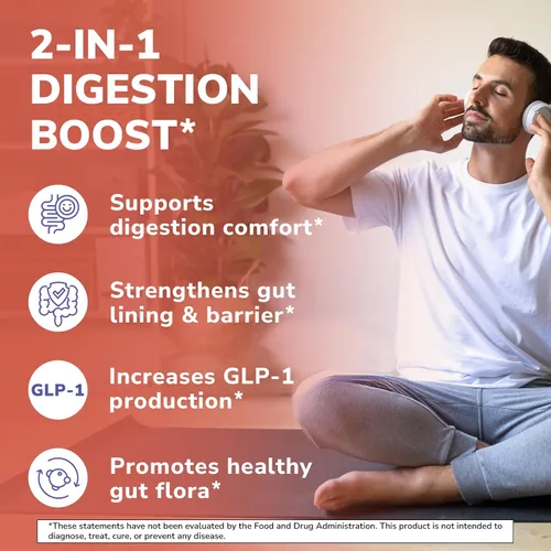 Miniatura 3 de Vitalibre Akkermansia Muciniphila Probiotic 1 mil millones de TFU con inulina prebiótica natural, aumenta naturalmente GLP-1, digestión saludable