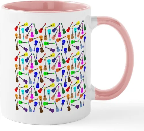 Miniatura 29 de CafePress Peace Love - Taza de café de cerámica para ukelele (11 oz (11.0 fl oz)