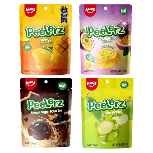 Miniatura 18 de AMOS Peelerz - Paquete variado de 4 gomitas pelables, 3.00 oz cada uno (total de 4.94 oz), mango, uva, plátano, melocotón, gomitas suaves de frutas