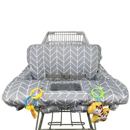 Funda para carrito de la compra para bebé ICOPUCA, funda para silla alta de algodón, reversible, lavable a máquina para bebés, niños pequeños, niños