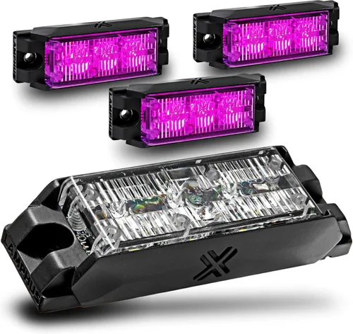 Miniatura 18 de LAMPHUS NanoFlare - Luz de advertencia estroboscópica de 5 pulgadas y 6 W, color blanco ámbar, luz de advertencia estroboscópica para parrilla