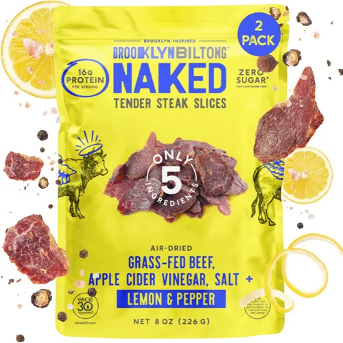 Miniatura 9 de Brooklyn Biltong Regalo de carne seca de res para hombres (Paquete de caja de regalo Biltong de 7) – Carne de res saludable alimentada con pasto