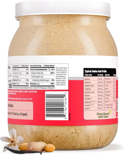 Miniatura 9 de PB2 Performance - Proteína vegana en polvo a base de plantas de maní, 0.71 onzas de proteína completa, sin azúcar añadida, fibra prebiótica, sin