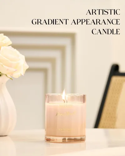Miniatura 6 de M&SENSE Velas perfumadas de rosa para el hogar - 10.6 oz 60 horas de combustión, cera de soja natural con aroma floral para novia, vela de Rosa