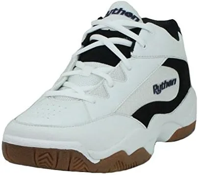 Python ancho (EE) ancho interior mediados raquetball (squash, Pickleball interior, bádminton, voleibol) zapato (colores blancos y negros disponibles)
