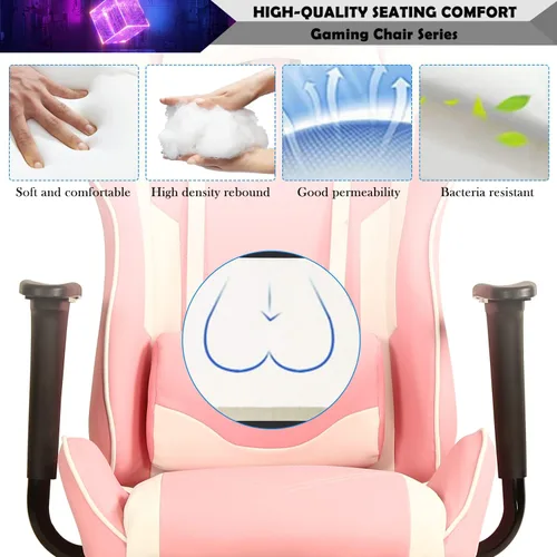 Miniatura 4 de Silla de juegos para adultos con reposapiés, silla de carreras, silla de PC, silla de jugador, silla de juegos de carreras, silla reclinable barata