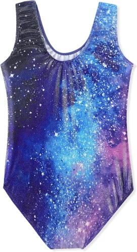 Miniatura 133 de HOZIY - Leotardos de manga larga para niñas, de gimnasia, para niños pequeños, trajes florales de unicornio, galaxia, arco iris, patrón de rayas