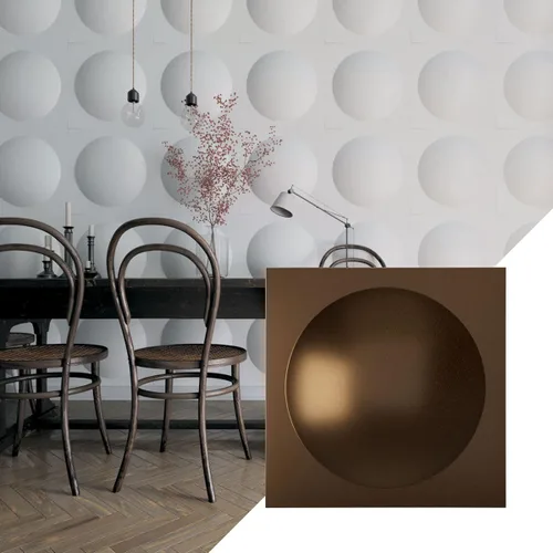Miniatura 21 de Ekena Millwork 19 5/8 pulgadas de ancho x 19 5/8 pulgadas de alto, Sloane EnduraWall decorativo 3D, cromo brillante (cubre 2.67 pies cuadrados).
