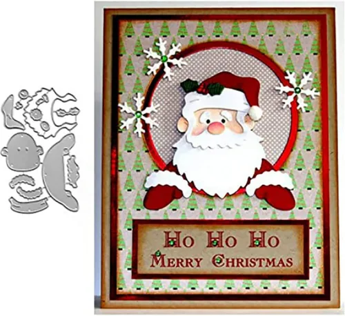 Miniatura 32 de Troqueles para álbum de recortes, troqueles de metal de Navidad para hacer tarjetas, plantilla de perforación para manualidades de papel, plantillas