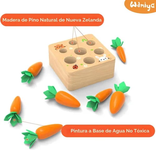 Miniatura 3 de Wdmiya Juguetes Montessori para niños de 1 año, juguetes de madera de desarrollo con rompecabezas de clasificación y emparejamiento de formas, juego