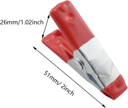Miniatura 3 de 12 abrazaderas de resorte de metal de 2 pulgadas resistentes para carpintería y camping (apertura máxima de 0.8 pulgadas)