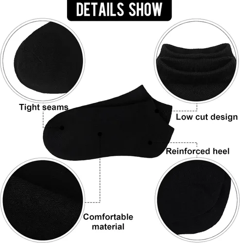 Miniatura 2 de Cooraby 15 pares de calcetines de corte bajo para niños y adolescentes calcetines de tobillo para niños grandes o niñas