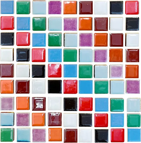 Miniatura 21 de 70 Piezas de Azulejos de Mosaico de Pétalos, Azulejos Cerámicos a Granel, Suministros de Piezas Cerámicas Manchadas, Kit de Piezas de Cerámica