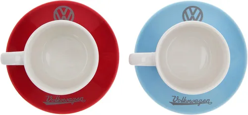 Miniatura 6 de BRISA VW Collection - Juego de tazas de café expreso Volkswagen para café, té y capuchino, diseño de autocaravana T1 (frente de autobús/3.4 fl oz)