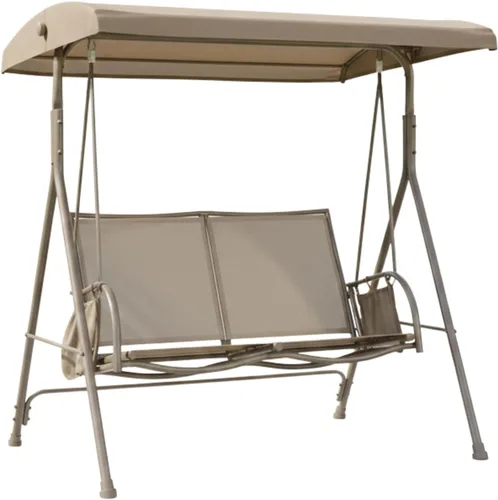 Garden Winds Cubierta superior de repuesto RipLock 500 reforzada resistente compatible con Garden Treasures modelos de columpio para 2 personas Beige