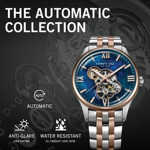 Miniatura 7 de Kenneth Cole New York Luxury Watch for Men, Automatic Movement, Water Resistant, Sophisticated & Sleek Design