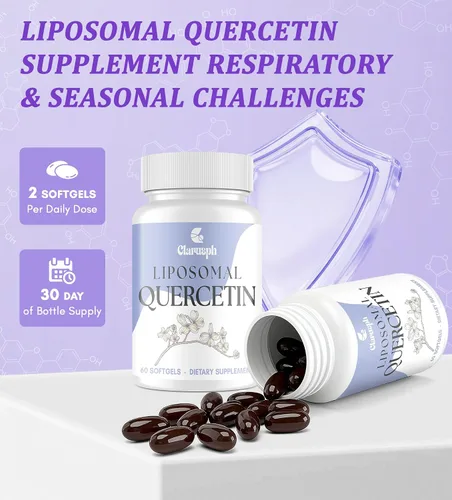 Miniatura 8 de Quercetina con bromelina Suplementos de quercetina liposomal con alta absorción para respiratorio e inmunidad* Quercitina 1000 mg con vitamina C