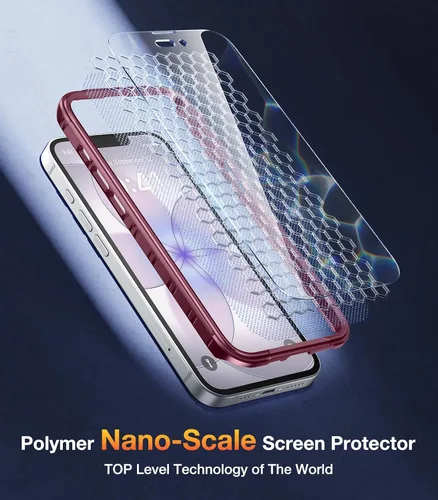 Miniatura 238 de Diaclara Funda diseñada para iPhone 16, mejorada [protección completa de la cámara], carcasa resistente de cuerpo completo con protector de pantalla