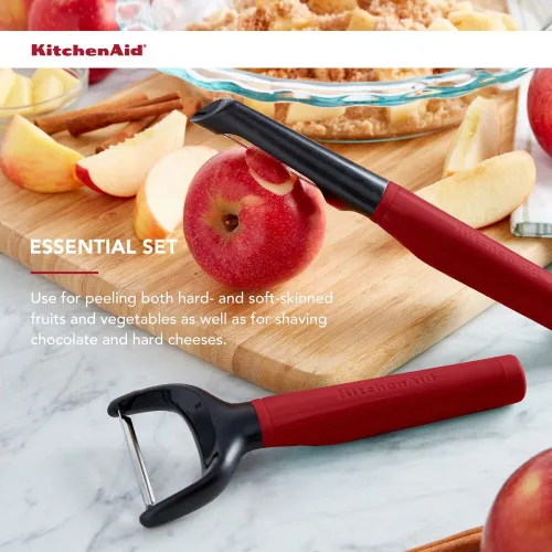 Miniatura 6 de KitchenAid Juego de pelador universal Y y Euro, 2 piezas, rojo imperio