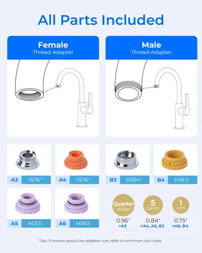 Miniatura 5 de Waterdrop Filtro de agua para grifo de fregadero, purificador de agua certificado NSF, filtro de agua del grifo de 320 galones para fregadero