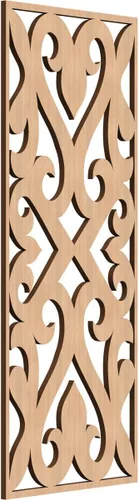Miniatura 157 de Keene Paneles de pared decorativos de madera con calado, 9 3/8 pulgadas de ancho x 24 3/8 pulgadas de alto x 1/4 de alto, roble rojo rojo (Red Oak)