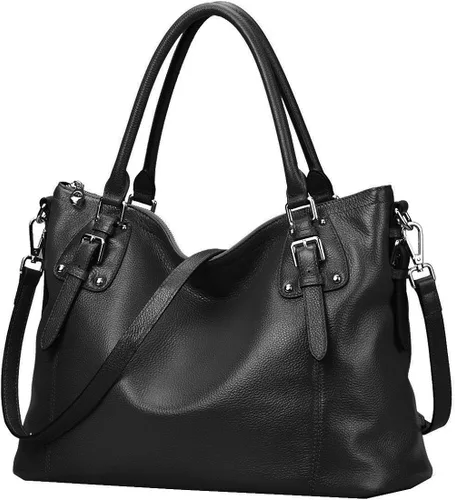 Miniatura 3 de Heshe - Bolso de mano para mujer, de piel con asa superior, bolso cruzado.