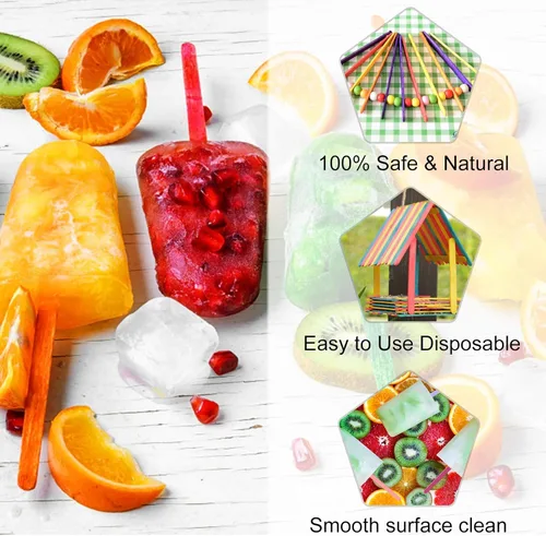 Miniatura 4 de WISYOK 120 palitos de paletas de colores prémium para manualidades, palitos de madera de colores de 4.5 pulgadas, palitos de helado, palitos