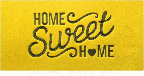 Miniatura 28 de Alfombra de bienvenida para puerta para interiores y exteriores, con parte trasera de goma antideslizante, “Home Sweet Home”, absorbe el barro