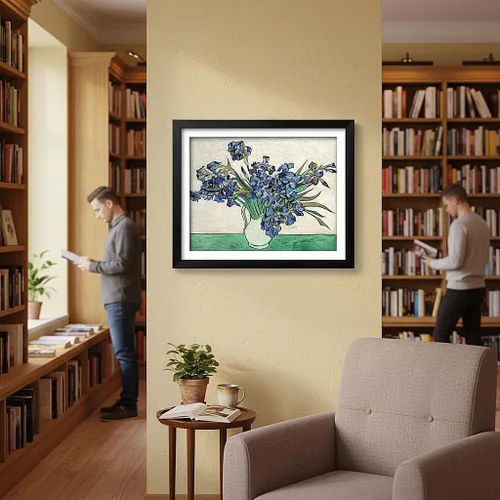 Miniatura 4 de NIHO-JIUMA Kit de pintura de diamantes Van Gogh Lris, bricolaje 5D de taladro completo de diamante para adultos, decoración del hogar