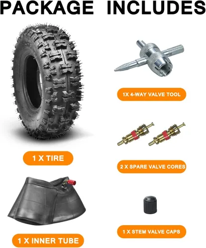 Miniatura 4 de HOLATO 4.10/3.50-6 4.10-6 NHS Neumático y tubo interior para cortacésped, carretillas, vehículos de 4 ruedas, ATV, Quad Go Kart, soplador de nieve