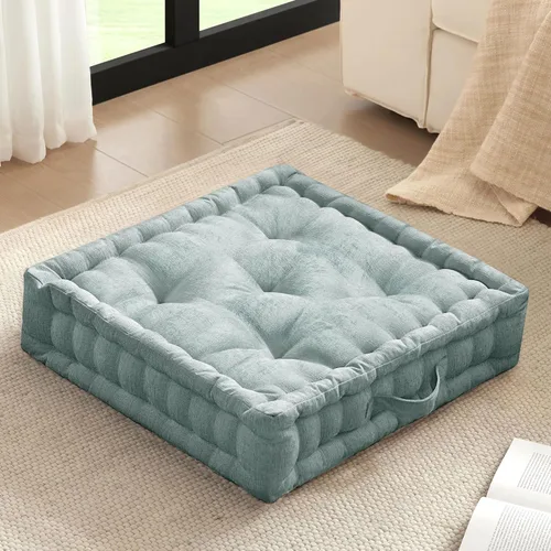 Miniatura 11 de Intelligent Design Azza Almohada de Piso, Cojines Grandes para Sentarse para Adultos, Almohada de Piso para Meditación o Yoga, Chenille Lustroso