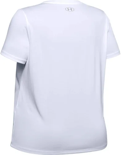 Miniatura 5 de Under Armour - Camiseta UA Tech de manga corta y cuello en V para mujer, unicolor