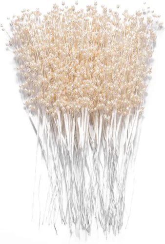 Miniatura 10 de 60 ramos de tallos de perlas, guirnalda de cuentas de 0.157 pulgadas (0.157 in), arreglos florales, arreglos florales, decoración de bodas, fiestas