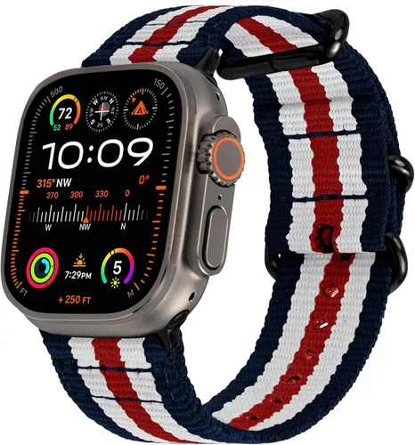 Miniatura 37 de Carterjett - Correa para Apple Watch 1.732 pulgadas, 1.654 pulgadas, 1.575 pulgadas, 1.496 pulgadas, nailon NATO, correas iWatch, mujeres y hombres