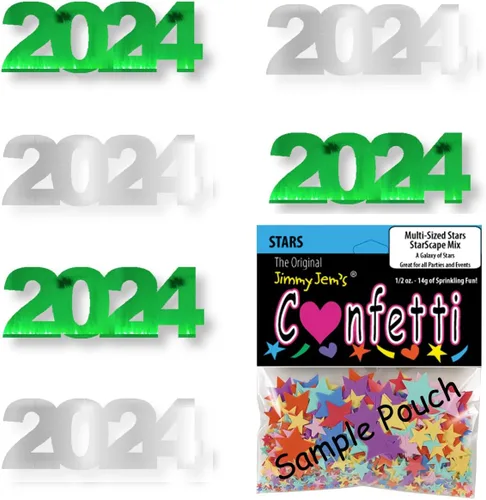 Miniatura 39 de Confetti Year 2024 Negro, Azul Royal Combo - 2 bolsas de media onza (1 oz)