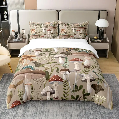 Miniatura 18 de 100% Algodón Natural Acuarela Juego de Ropa de Cama con Diseño Marino para Niños y Niñas, Juego de Cama con Estrella de Mar y Caracol Azul, Juego