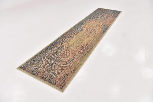 Miniatura 5 de Unique Loom Oslo Collection - Alfombra de corredor beige tradicional botánica envejecida sobre teñida (3 pies x 13 pies)