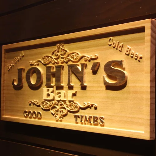 Miniatura 26 de ADVPRO wpa0053 - Letrero personalizado con nombre grabado en 3D de madera para el hogar, bar, cerveza, decoración del hogar, placas de casa de lago