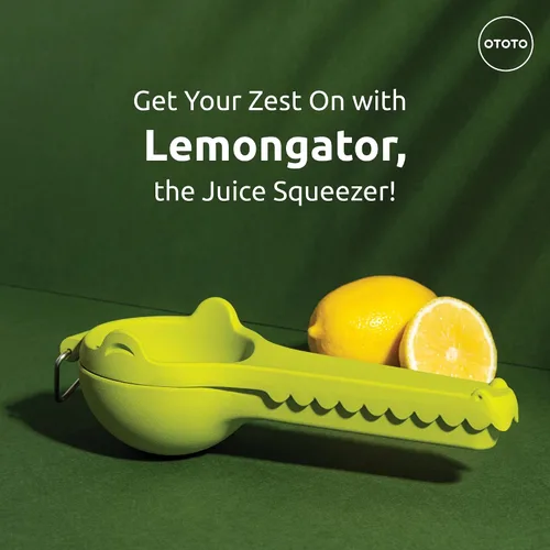 Miniatura 3 de OTOTO Lemongator Exprimidor de Limón Manual - Exprimidor de Limón Fácil de Sostener Manual para Limón, Lima, Naranjas - Libre de BPA, Apto