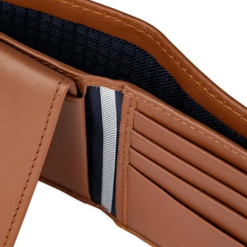Miniatura 82 de Tommy Hilfiger Cartera de piel auténtica para hombre con ventana de identificación y múltiples ranuras para tarjetas