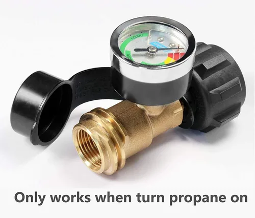Miniatura 3 de DOZYANT Indicador de nivel de tanque de propano Detector de fugas para tanque de propano de 5 a 40 libras con conexión tipo 1 (juego de 2)