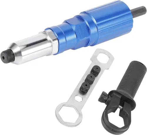 Miniatura 8 de Pilipane Adaptador de pistola de remache para taladro eléctrico, kit de adaptador de remachador inalámbrico profesional, accesorio de herramienta
