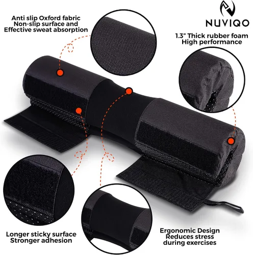 Miniatura 2 de Almohadilla para sentadillas con espuma gruesa y acolchado de nailon, almohadilla protectora para cuello y hombros que proporciona apoyo